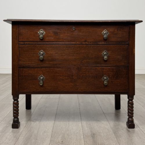 Antique Early 20th Century Oak Chest of Drawers | Barley Twist