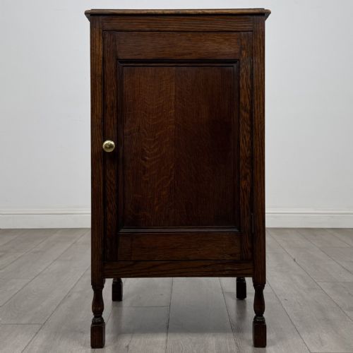 Antique 20th Century Oak Record Cabinet | Vinyl Storage