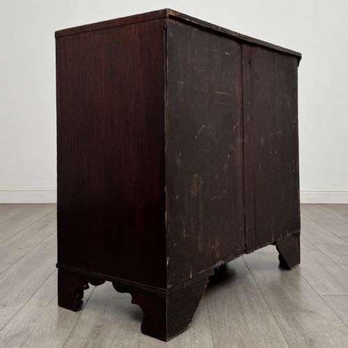 fig 3. Antique Small Georgian Mahogany Chest of Drawers | Bracket Feet