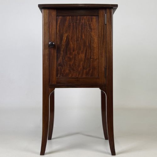 Antique Edwardian Inlaid Mahogany Bedside Cabinet | Lamp Table