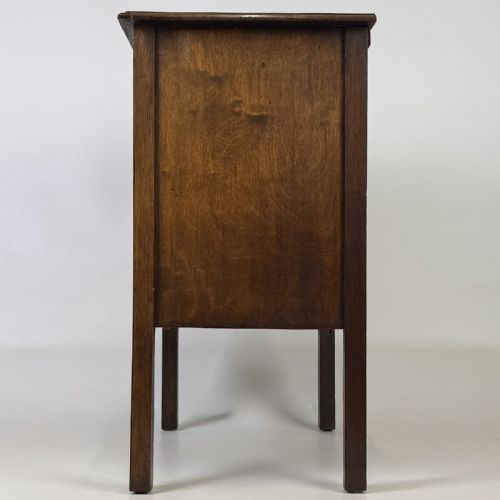fig 3. Antique Early 20th Century Oak Side Cabinet | Brass Handles