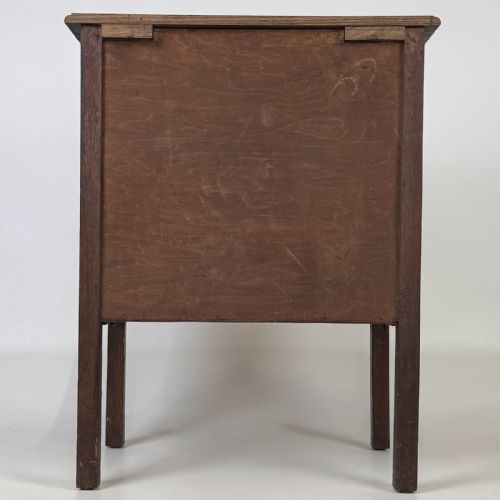 fig 5. Antique Early 20th Century Oak Side Cabinet | Brass Handles