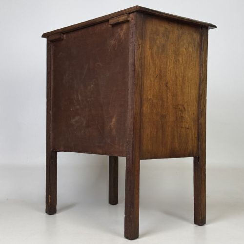 fig 6. Antique Early 20th Century Oak Side Cabinet | Brass Handles