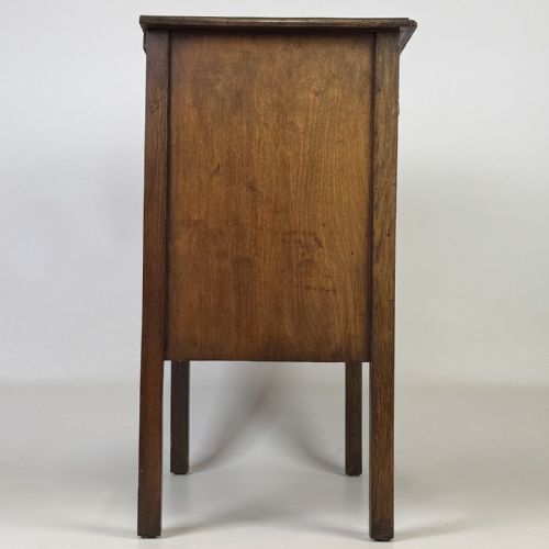 fig 7. Antique Early 20th Century Oak Side Cabinet | Brass Handles