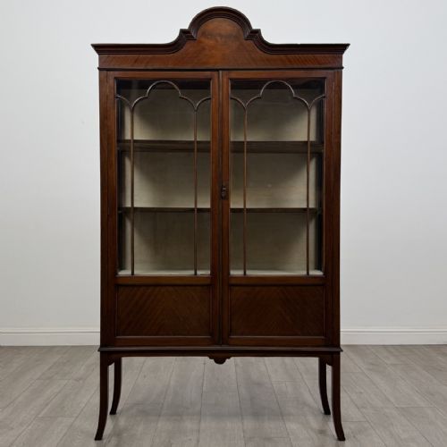 Antique Edwardian Mahogany Display Cabinet | China Cabinet