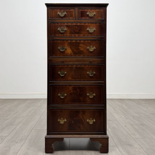Vintage Georgian Style Mahogany Chest of Drawers | Brushing Slide