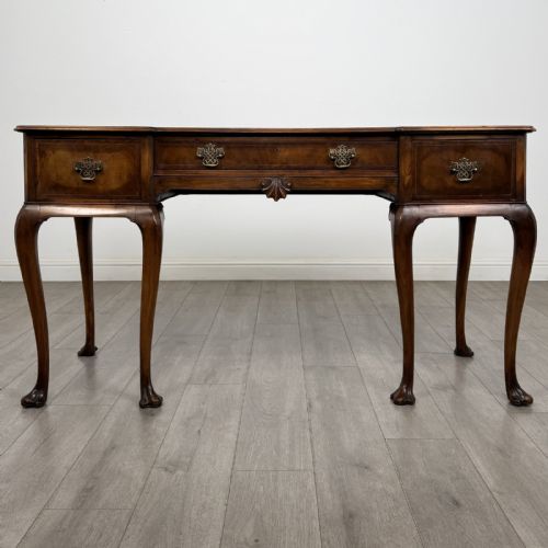 Antique Queen Anne Style Walnut Writing Table | Home Office Desk