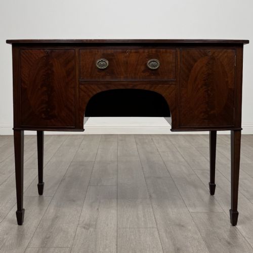 Antique Small Sheraton Style Mahogany Sideboard | Bow Front