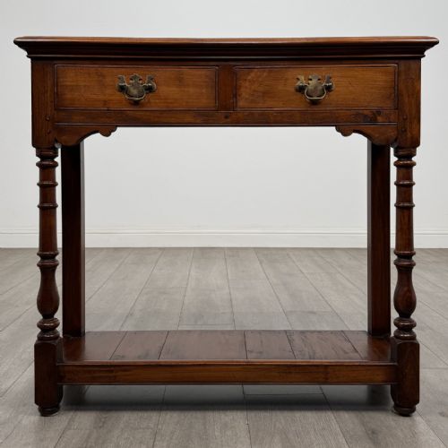 Vintage Narrow 20th Century Console Table | Potboard Base