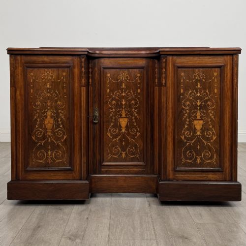 Antique Victorian Inlaid Rosewood Sideboard | Breakfront