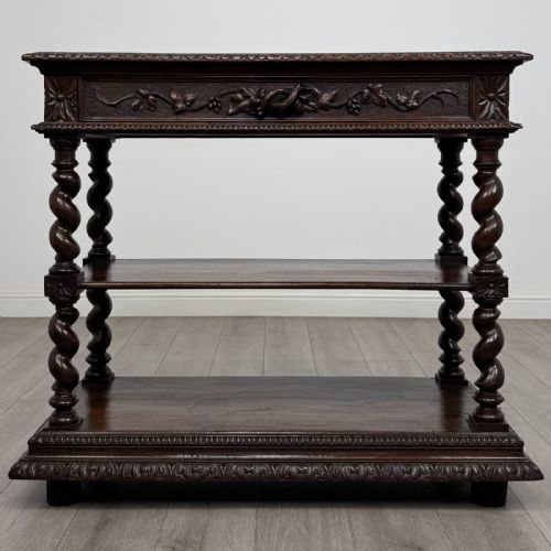Antique 19th Century Carved Oak Buffet | Barley Twist