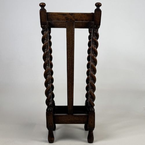 Antique Early 20th Century Oak Umbrella Stand | Barley Twist