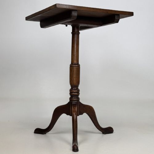 Antique Georgian Mahogany Tripod Table | Tilt Top & Pad Feet