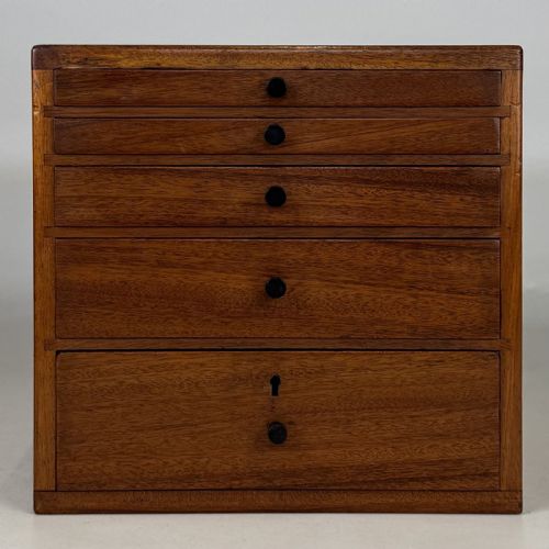 Antique 20th Century Mahogany Dental Cabinet | Milk Glass Lined
