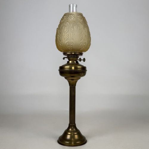 Antique Victorian Style Brass Oil Lamp | Duplex Burner