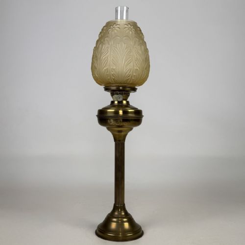 fig 1. Antique Victorian Style Brass Oil Lamp | Duplex Burner