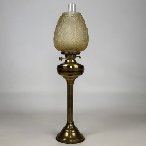 fig 2. Antique Victorian Style Brass Oil Lamp | Duplex Burner