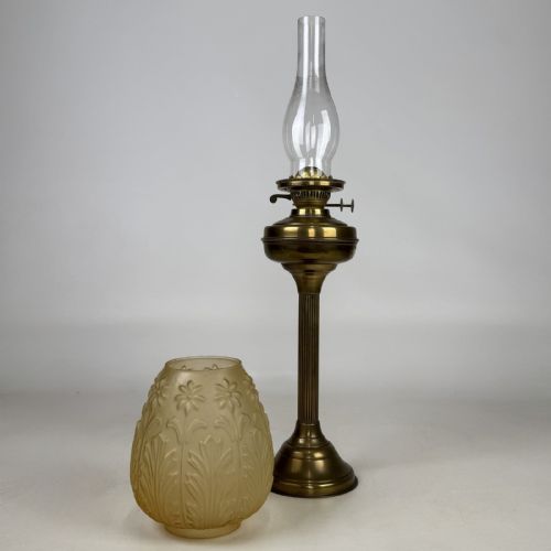 fig 3. Antique Victorian Style Brass Oil Lamp | Duplex Burner