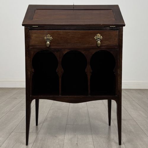 Antique Small Edwardian Mahogany Bureau | Fitted Interior