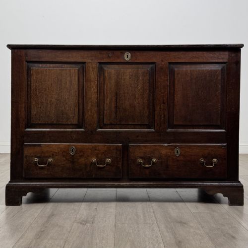 Antique Large Georgian Oak Mule Chest | 18th Century