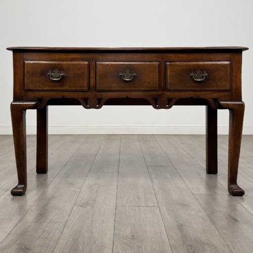 Antique Georgian Style Oak Dresser Base | Cabriole Legs