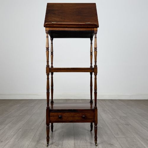 Antique Regency Rosewood Whatnot | Adjustable Reading Slope