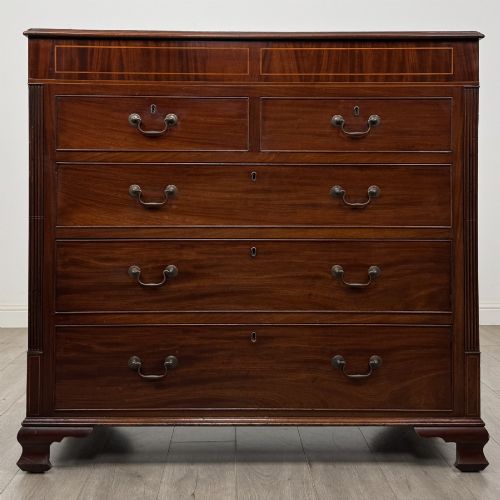 Antique Large Georgian Mahogany Chest of Drawers | 18th Century