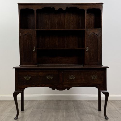 Antique Queen Anne Style Oak Dresser | Cabriole Legs