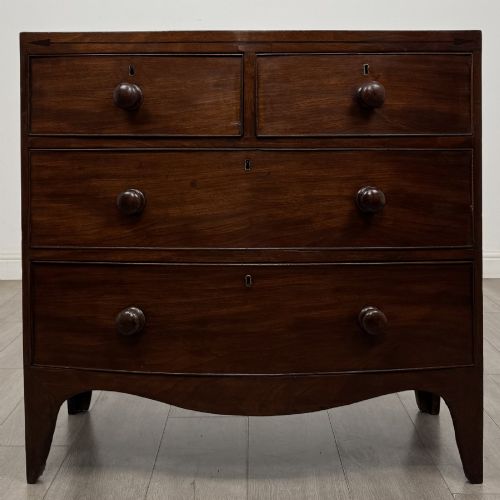 Antique 19th Century Mahogany Chest of Drawers | Bow Front