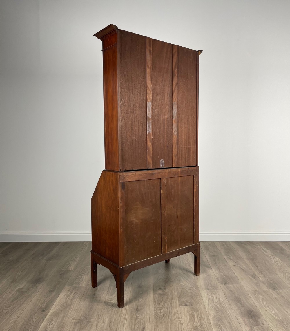 Antique Edwardian Bureau Bookcase In Walnut View VI