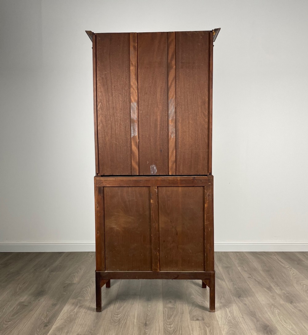 Antique Edwardian Bureau Bookcase In Walnut View VII