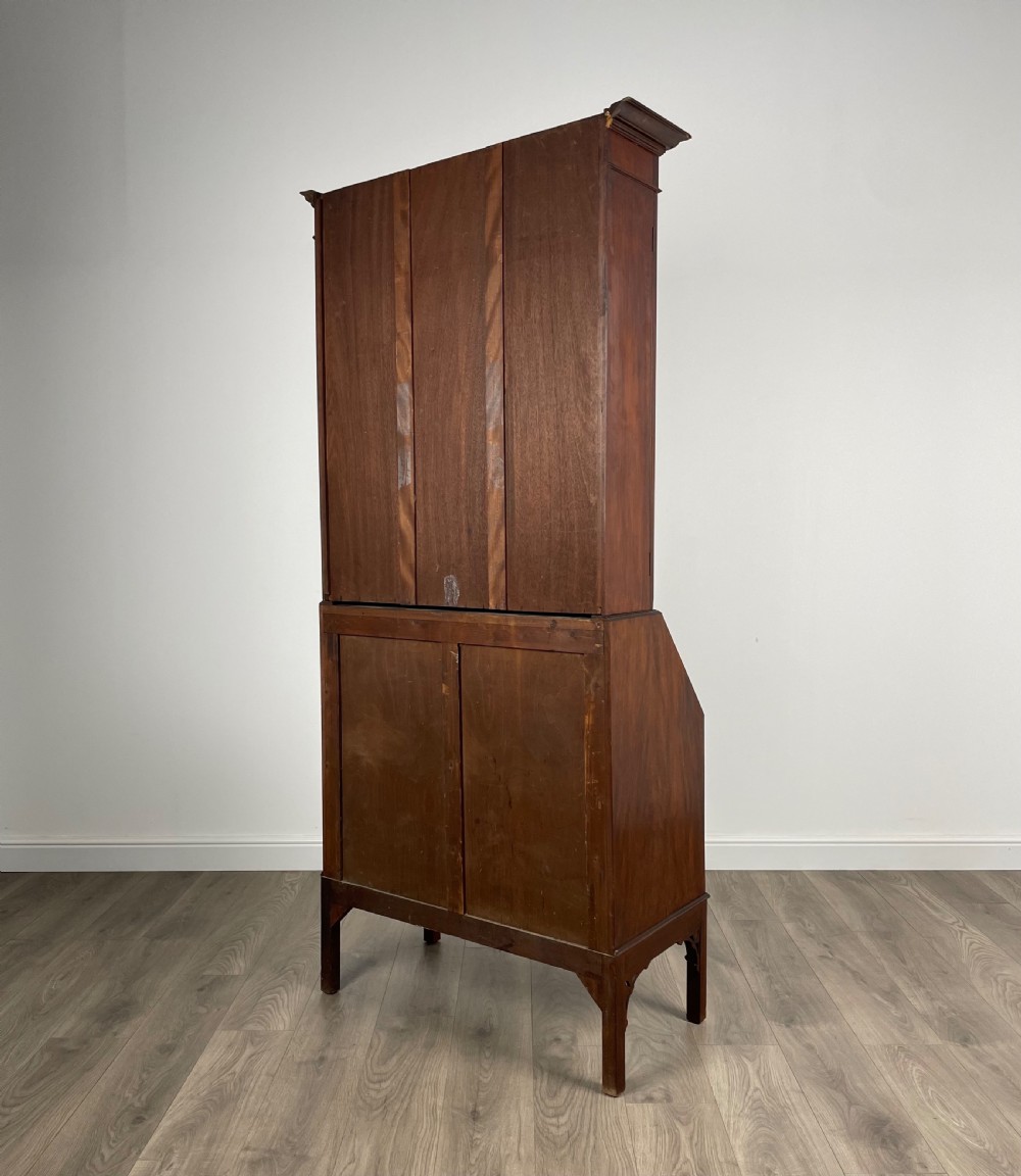 Antique Edwardian Bureau Bookcase In Walnut View VIII