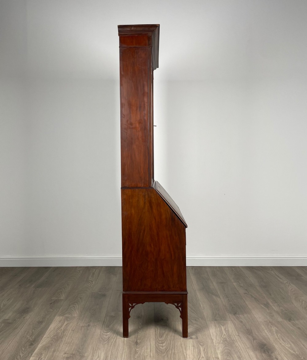 Antique Edwardian Bureau Bookcase In Walnut View IX
