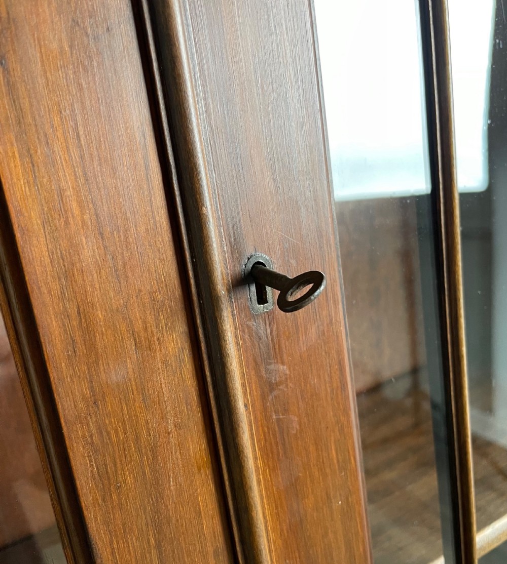 Antique Edwardian Bureau Bookcase In Walnut View XIV
