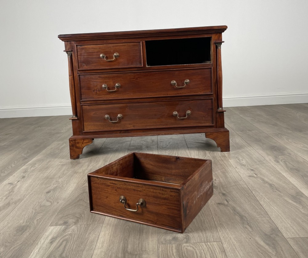 Antique Dwarf Chest Of Drawers In Mahogany View III