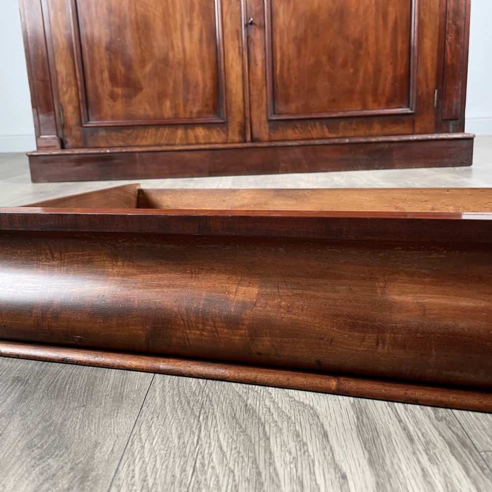 Antique 19th Century Bookcase On Cupboard In Mahogany View IV