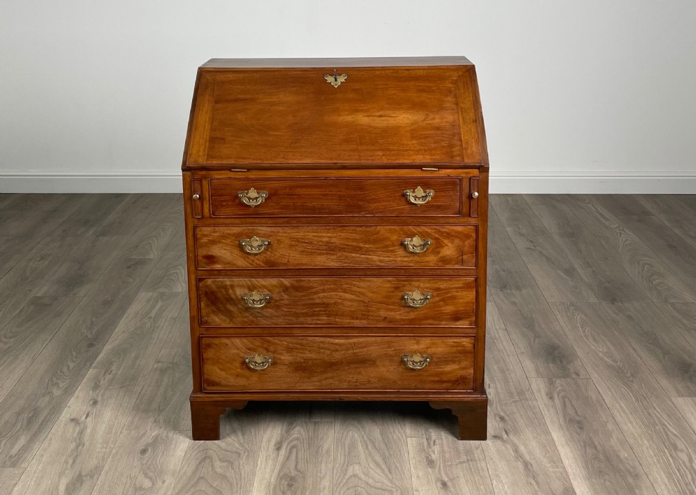 Antique Georgian Style Bureau Of Small Proportion In Walnut