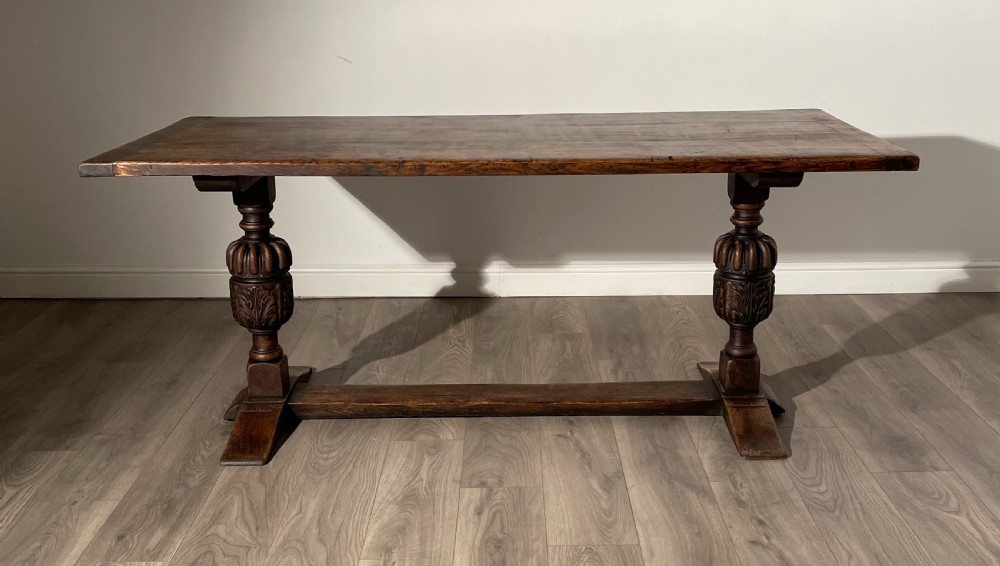 Antique 18th Century Refractory Style Dining Table In Oak View II
