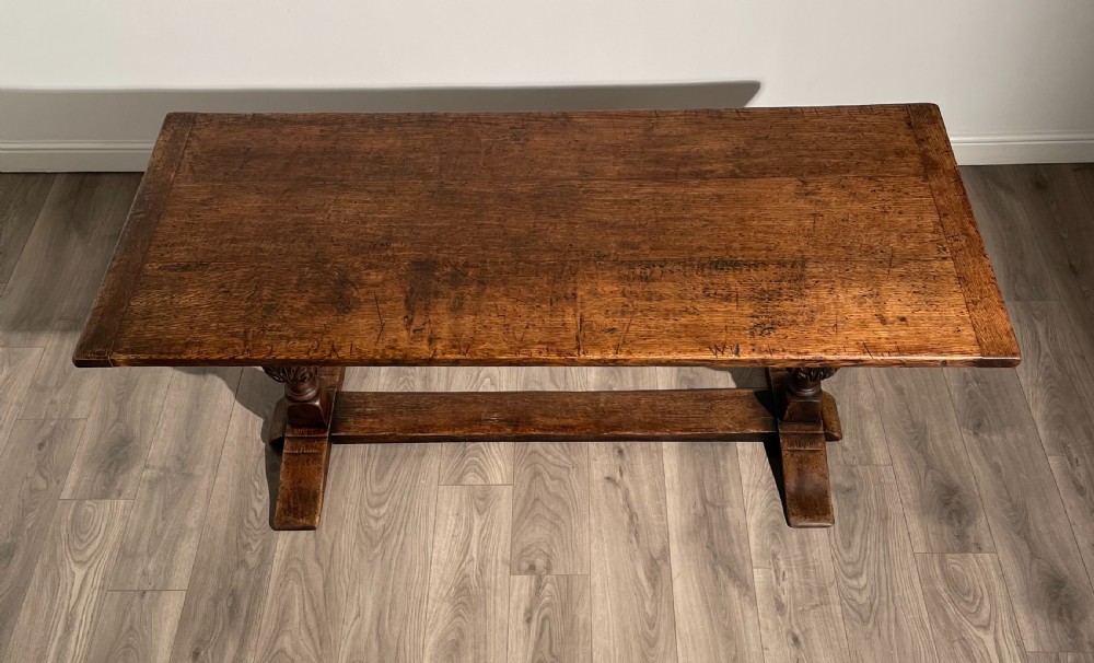 Antique 18th Century Refractory Style Dining Table In Oak View IV