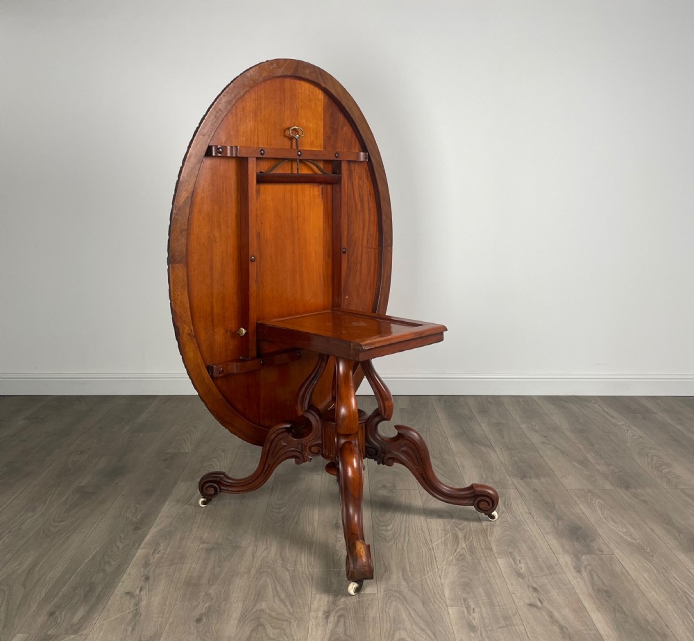 Antique 19th Century Centre Table In Burr Walnut View VII