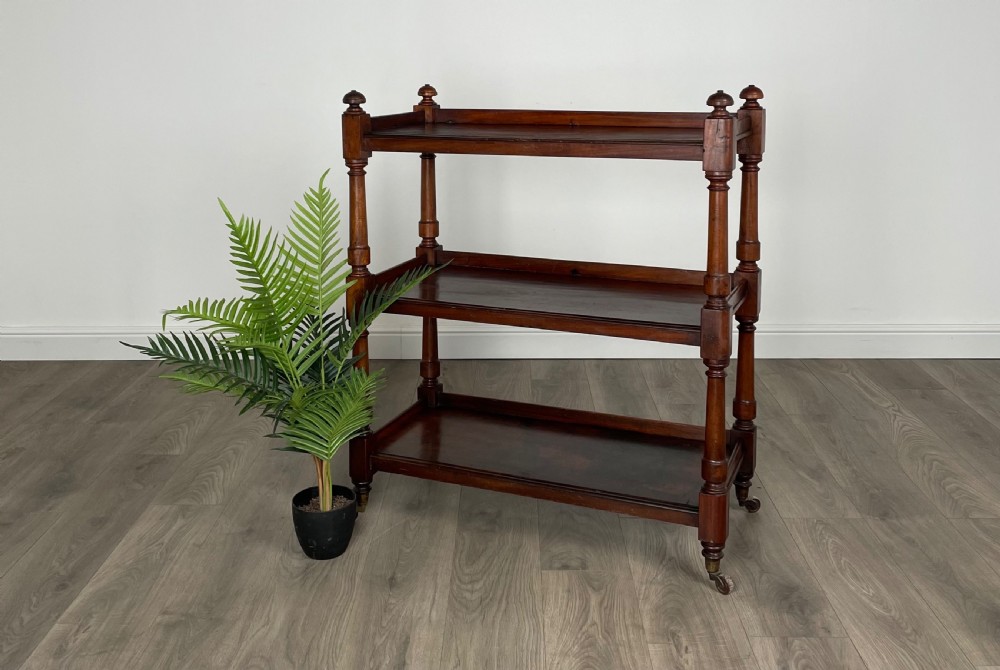 Antique 19th Century Tea Trolley In Mahogany