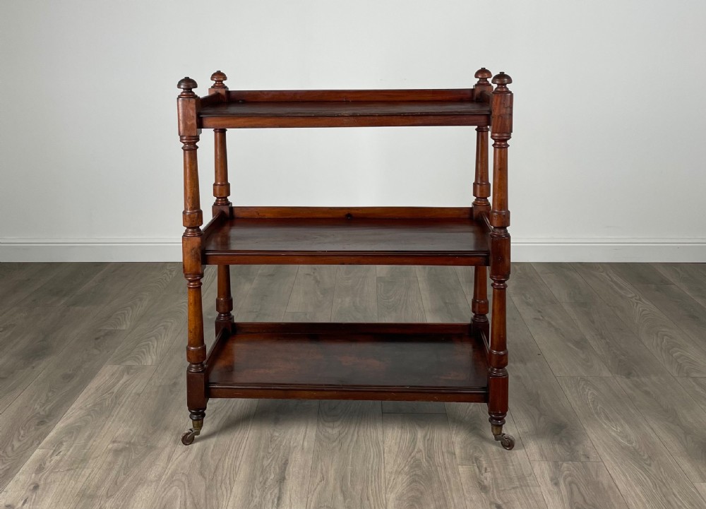 Antique 19th Century Tea Trolley In Mahogany View II