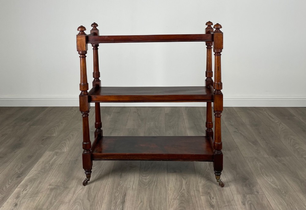 Antique 19th Century Tea Trolley In Mahogany View VI
