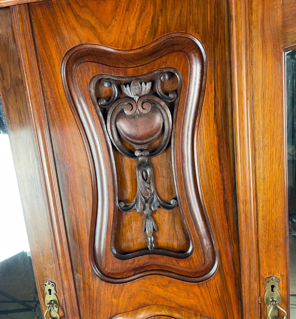 Antique 20th Century Wardrobe In Walnut View VIII