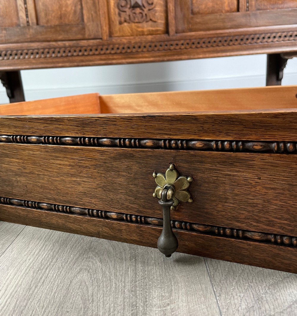 Antique 20th Century Sideboard In Oak View IV
