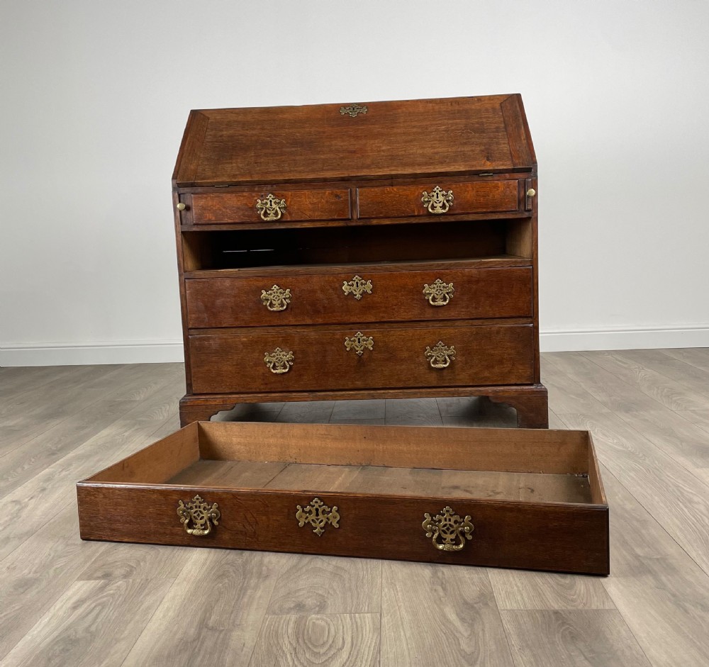 Antique 18th Century Bureau In Oak View III