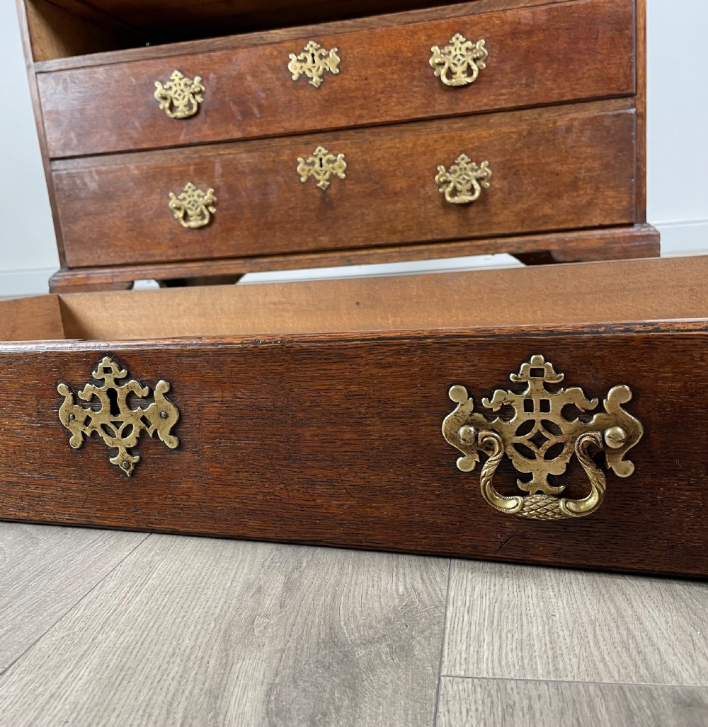 Antique 18th Century Bureau In Oak View IV