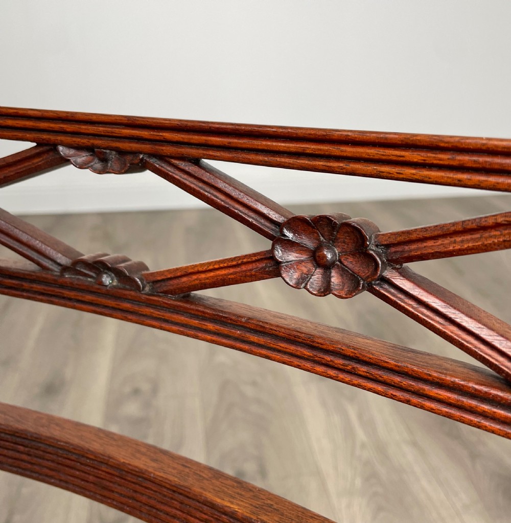 Antique 20th Century Set Of 8 Inlaid Dining Chairs In Mahogany View VIII