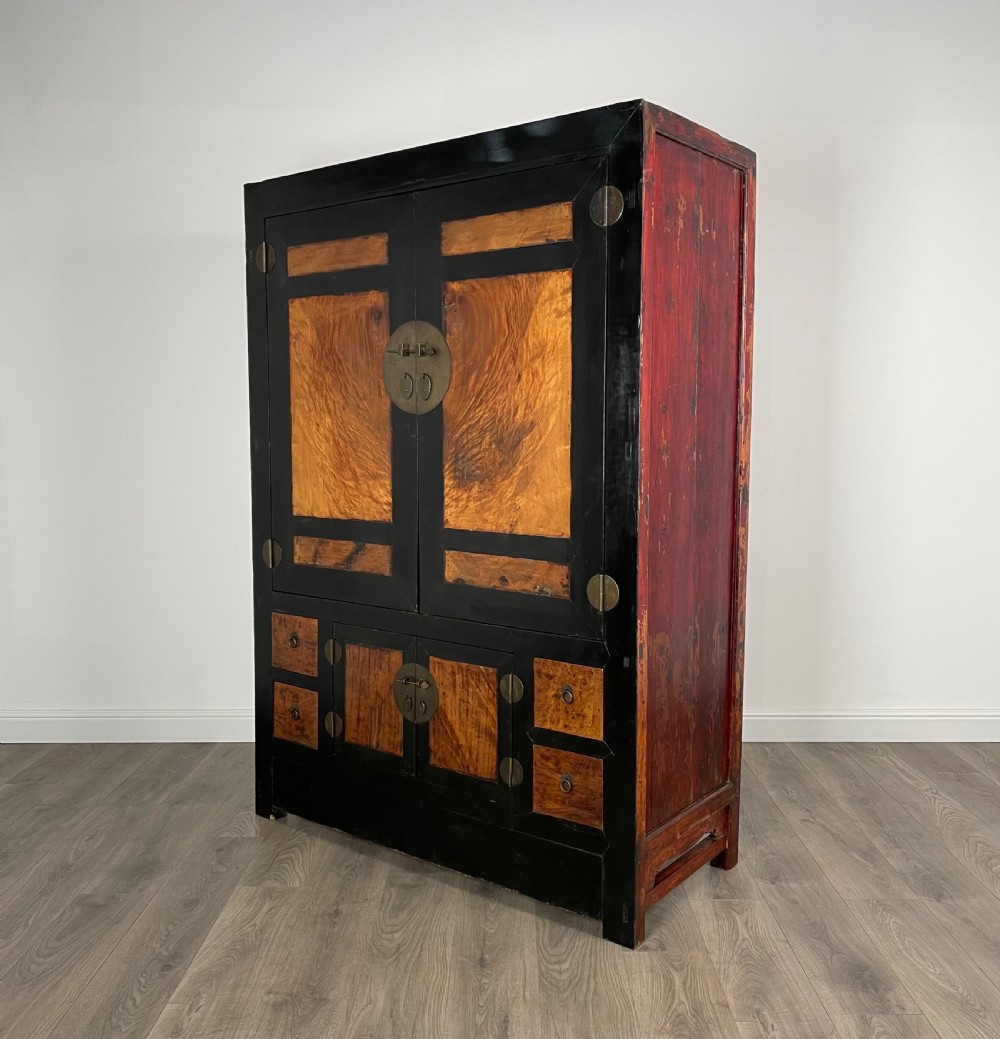 Antique 19th Century Chinese Cupboard In Ebonised Pine View III