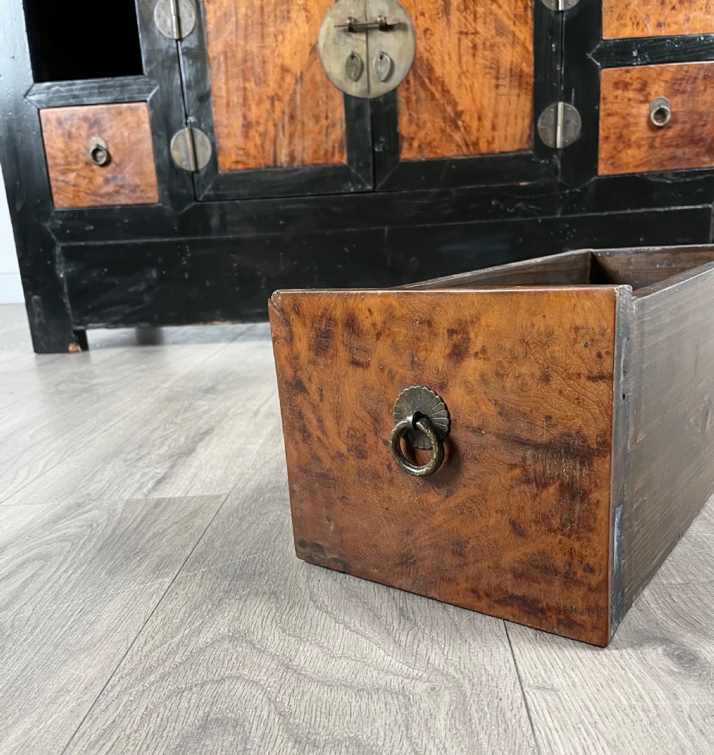 Antique 19th Century Chinese Cupboard In Ebonised Pine View XI